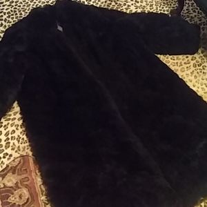 Fur long coat